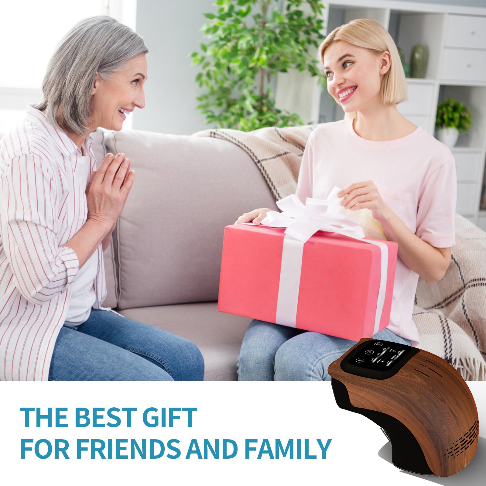 Intelligent Home Use Electric Intelligent Kneading Heating Knee Massager Rechargeable Pain Relief Infrared Laser Vibration Knee Massager - Image 8